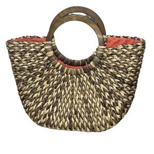 The Limited Woven Straw Tote Purse
